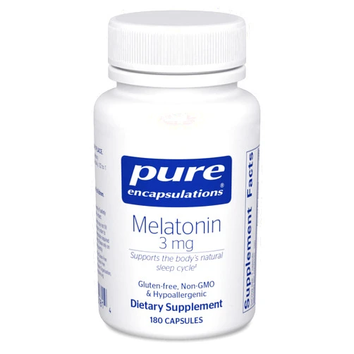 Pure Encapsulations Melatonin 3 mg - Antioxidant Supplement to Support Natural Sleeping & Relief of Occasional Sleeplessness - for Natural Sleep Support* - 180 Capsules