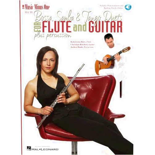 Piazzolla,Machado,Bizet-Borne,Lara Bossa, Samba and Tango Duets for Flute & Guitar Book/Online Audio