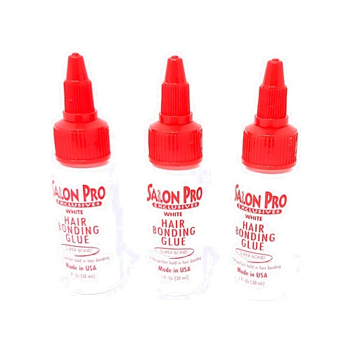 Salon Pro White Hair Bonding Glue [Super Bond] 1 Oz,Pack of 3