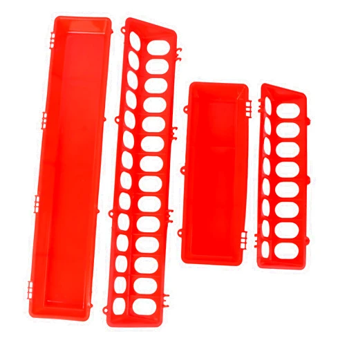 YARNOW Pigeon Feeder Troughs Set of 2 Red 300x125x80mm Material Bird Food Bowl for Pigeon Birds