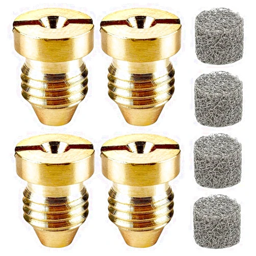 Dytebeply 1.1 mm Orifice for Foam Cannon and Foam Maker, Universal Thread Nozzle Tips and Mesh Filter for Snow Foam Metal 4-Pack