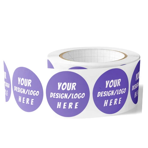 Generic 150 Custom Circle/Square BOPP Roll Labels- Personalized Stickers for Business Logo, Party, Wedding Favor, Baby Shower-Any Design Text + Image, Matte/Gloss Finish (2 Inch Circle)