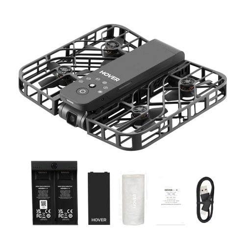 HOVERAir X1 Drone with Camera, Self-Flying Camera Drone with Follow Me Mode, Foldable Mini Drone with HDR Video Capture, Palm Takeoff, Intelligent Flight Paths, Hands-Free Control Black (Combo)