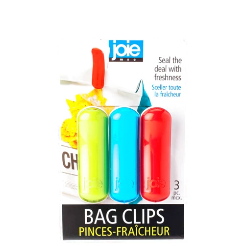 Joie MSC International 26569 Joie Bag Clips Assorted Colors, Rainbow, Multicolor