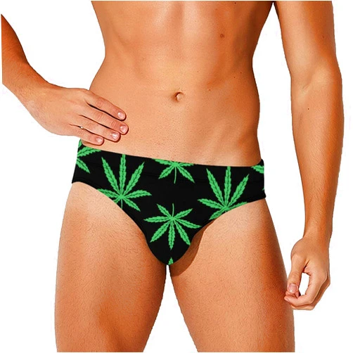 Generic Moons and Stars Black and White Men's Swimsuit Brief Adult,Swimming Briefs for Training and Bathing, 3X-Large