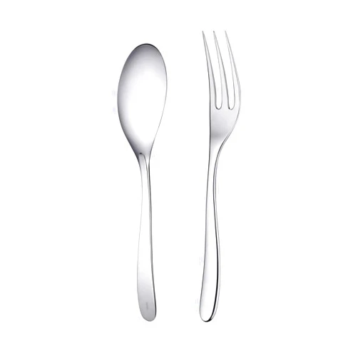 Christofle L'ame de Christofle Stainless Steel Serving Spoon (#2427006) & Serving Fork (#2427007) Set
