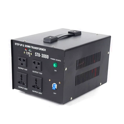 Goudergo 3000W Voltage Converter with USB,110 to 220V Step Up Transformer,Voltage Regulator for Electrical Conversion with Power Lower Than 3000W at Home & Commercial(CE Certified),Etc