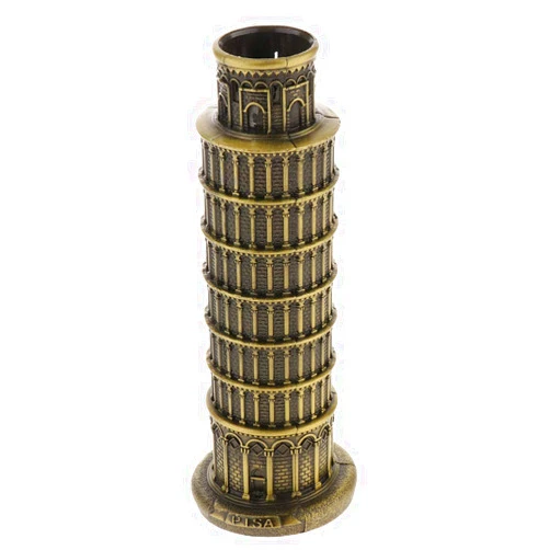Duiaynke Vintage Romantic Leaning Pisa Figurine Bronze L Sculpture Vintage Models Romantic Element Home Decoration