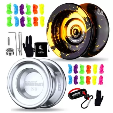 MAGICYOYO Dual Purpose Yoyo - N11 Black Golden Responsive Yoyo & Unresponsive Yoyo Alloy YoYo and MAGICYOYO Yoyo Magic yoyo N6 Magistrate Professional Alloy Yoyo Unresponsive Yoyo