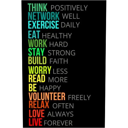 Fatima ezzahraa sadiqui THINK POSITIVELY, NETWORK WELL, EXERCICE DAILY, EAT HEALTHY, WORK HARD, STAY STRONG, BUILD FAITH, WORRY LESS, RAED MORE, BE HAPPY, VOLUNTEER FREELY, ... LIVE FOREVER: Make Miracles in 120 Days.