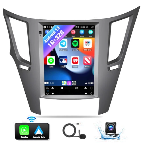 SIXWIN Android Car Stereo for Subaru Outback Legacy 2010-2014 9.7 Inch Touch Screen Car Radio with Wireless Apple Carplay Android Auto 1G+32G GPS Navigation Bluetooth FM WiFi HiFi Backup Camera MIC