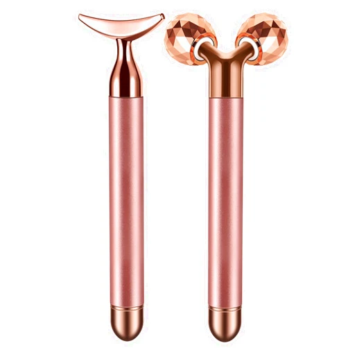 SSGP 2-in-1 Face Massager Roller Electric Face Roller, 3D Roller and Crescent-Shape Face Massager Kit for Face Skin Care Tools