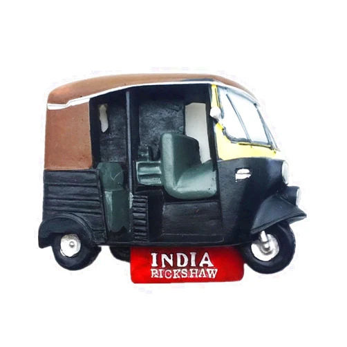 Weekino Mumbai Rickshaw India Magnet Travel Souvenir 3D Resin Collection Gift Fridge Refrigerator Magnet