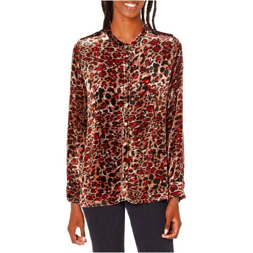 JWLA By Johnny Was Women's Long Sleeve Mandarin Shirt