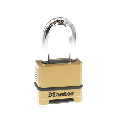 Master Lock Combination Lock, Heavy Duty Weatherproof Padlock, Resettable For Outdoor Use, Brass Finish, M175XDLF