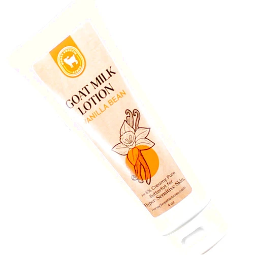 Honey Sweetie Acres Vanilla Goat Milk Lotion - Cruelty Free Goat Milk Body Lotion Premium Hydrating Goat Milk Lotion For Women Great Moisturizing Goat Milk Lotion (4 Oz, Vanilla Bean)