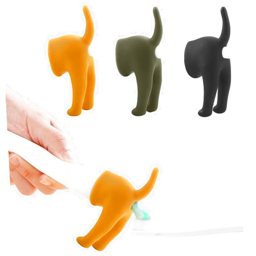 LenCiDinini Pooping Dog Butt Toothpaste Topper, Dog Toothpaste Dispenser, Gag Gift Toothpaste Squeezer,Safe Nature Rubber with Stopper