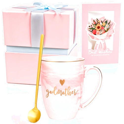 YHRJWN Godmother Gifts from Godchild, Gifts for Godmother, Godmother Proposal Gift, Godmother Christmas Birthday Gifts, Pregnancy Announcement Baptism Gifts for Godmother, 16 Oz with Gift Box
