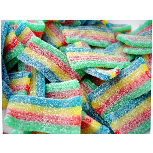 Smarty Stop Sour All Flavor Gummy Belts Candy 1 Pound (Quatro Mini Bite)