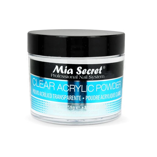 Mia Secret Clear Acrylic Powder, 2 oz - Professional Nail Powder for acrylic nails - acrylic powder - Mia Secret acrylic powder for acrylic nail kit/set - works with monomer acrylic nail liquid