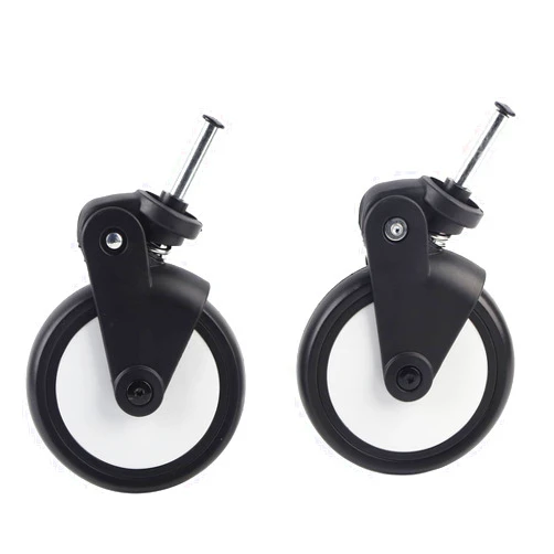 Keenso Baby Stroller Wheel Stroller Wheel Accessory for Wheel, Rubber Infant Car Seat and Stroller Combo Wheel Set Baby Stroller Wheel for Replacement Infant (A Pair of Front Wheels)
