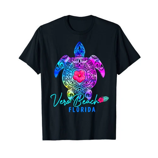 Vacation 2022 Vero Beach Florida Tie Dye Sea Turtle Vacation 2022 T-Shirt