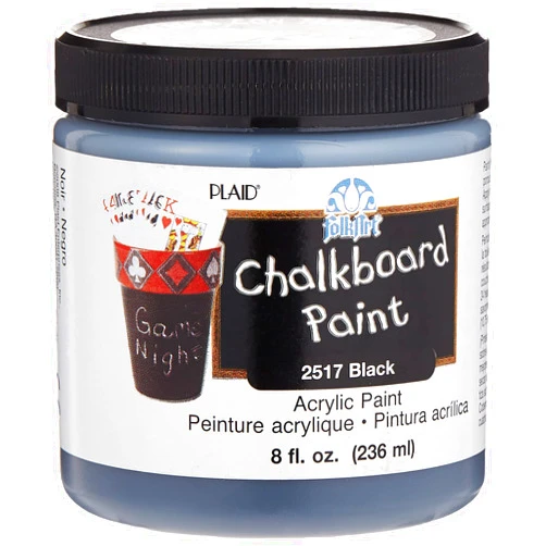 FolkArt Chalkboard Paint in Assorted Colors (8-Ounce), 2517 Black