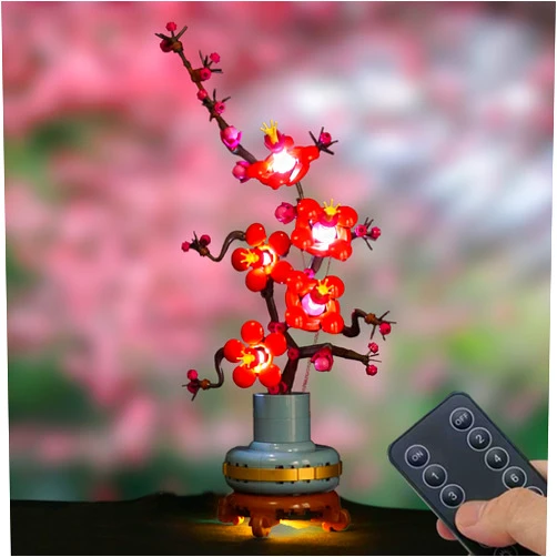 DABRORICESTAR RC LED Light Kit for Lego Plum Blossom,Compatible with Lego Flower 10369,USB Connected Lighting Set,Gift Idea for Girls,Boys.Light Only, No Lego Model. (10369 Lego Plum Blossom)
