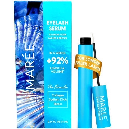 MAREE Eyelash Serum To Grow Lashes & Brows – Eye Lash Serum for Eyelash Growth Without Prostaglandin – Rapid Enhancing Lash Growth Eyebrow Boost Oil – Sérum De Pestañas Suero Para Pestañas Crecimiento