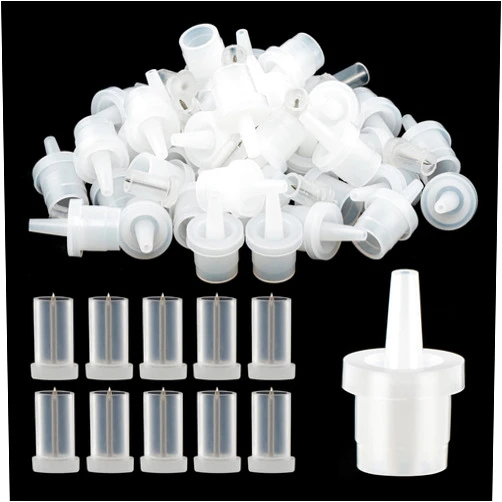 Ekysso 60 Pieces Lash Glue Bottle Replacement, Lash Glue Bottle Nozzle Caps, Lash Glue Nozzle Tips, Eyelash Glue Bottle Plug Mouth Tips, Lash Glue Bottle Pins, Lash Extension Supplies