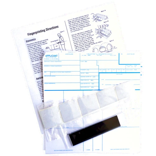 Crime Scene FD-258 Applicant Card Kit (5 pack): With Cards, Ink, Correction Tabs and Directions