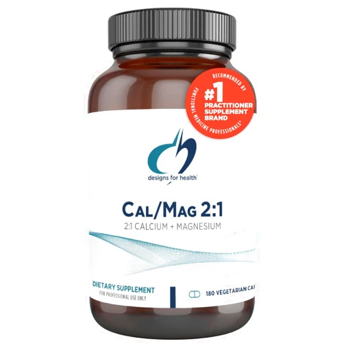 Designs for Health Cal/Mag 2:1 – 150mg Chelated Magnesium Malate + 300mg Calcium Malate Supplement - Non-GMO, Highly Absorbable Bone Support Nutrients (180 Capsules)