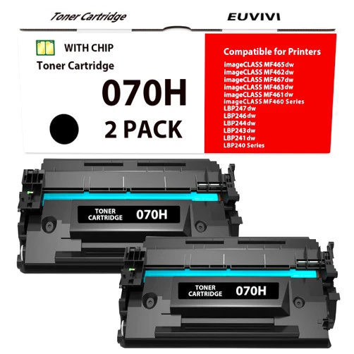 EUVIVI 070H Toner Cartridge Replacement Compatible for Canon 070H 070 Toner Cartridge for imageCLASS MF465dw MF462dw LBP246dw LBP247dw Printer (2 Pack)