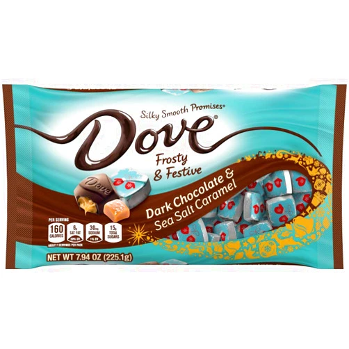 DOVE PROMISES Dark Chocolate Sea Salt Caramel Holiday Candies, 7.94oz Bag