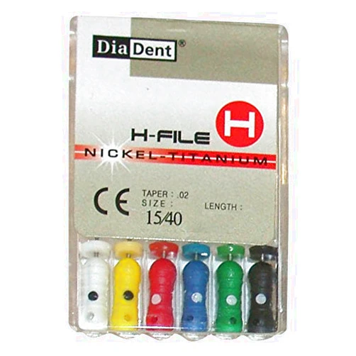 DiaDent 503-106 H-File, 21mm Length, 30 Tip Size, Pack of 6