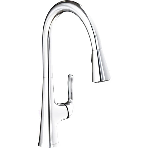 Elkay Harmony Single Hole Kitchen Faucet with Pull-down Spray and Forward Only Lever Handle, Chrome