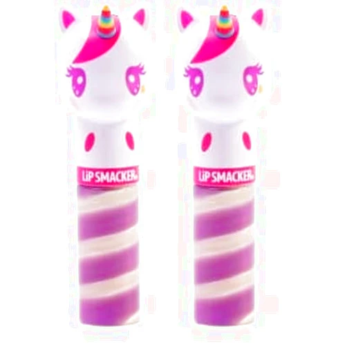 Lip Smacker Lippy Pals Swirls Unicorn, Flavored Moisturizing & Smoothing Soft Shine Lip Balm, Hydrating & Protecting Fun Tasty Glossy Finish, Cruelty-Free & Vegan - Unicorn Frosting (Pack of 2)