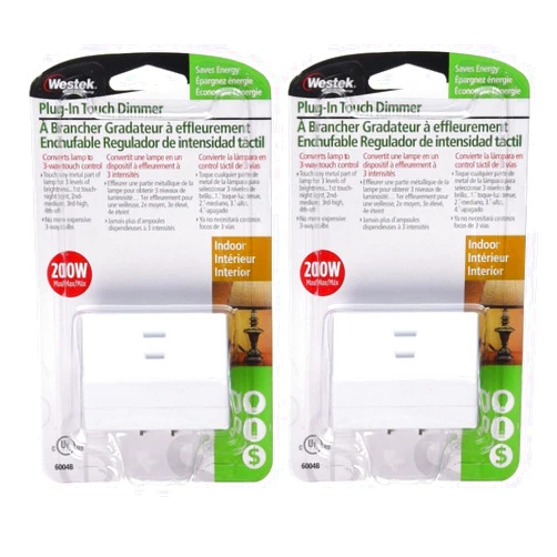 Westek White 200 watts Rocker Dimmer 2 pack