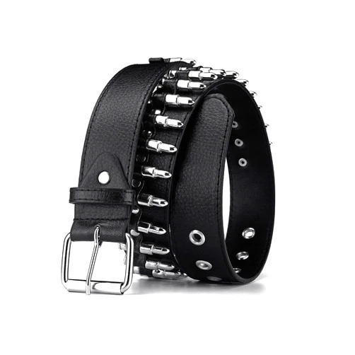 YYHJM Bullet Rivet Belts Personalized Black Belt Fantastic Pu Leather Belt For Jeans Hip Hop