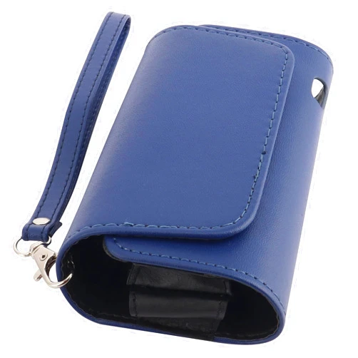 ZUYOOK Case Convenient Lanyard Storage Bag Compatible with IQS 3.0 Duo High PU Leather Protective Case Protective Pouch Bag Carry Wallet Storage Cover with Lanyard for IQS 3/Duo (1PACK) (Blue)