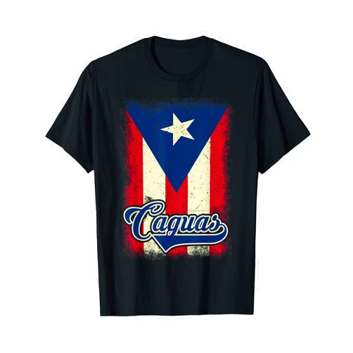 Puerto Rico Flag Shirt Caguas Pride Boricua Retro Caguas Puerto Rico Shirt Men Women Kids Puerto Rican Flag T-Shirt