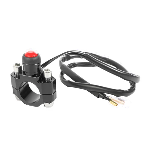 VARGTR CNC Motorcycle Engine Stop Start Kill Switch Button,Car Accessories Motorcycle Engine Stop Start Kill Switch Button with Mounting Backplate for KLX450 CR125 CRF250 ATV (Black)