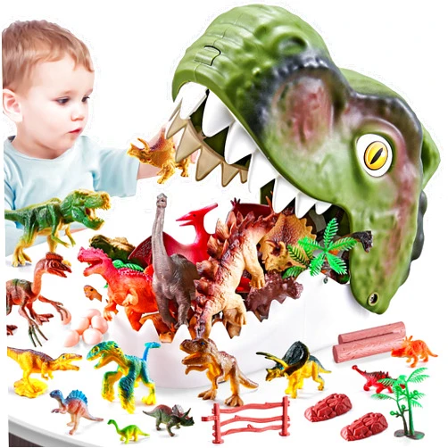 XINSITE Dinosaur Toys，46PCS Realistic Jurassic Dinosaurs Figures PlaysetFor for Kids 3-5 Years, Mini Dinosaur Figures，Christmas Birthday Gifts for Girls and Boy Toddler Toy Animals Age-5-7.