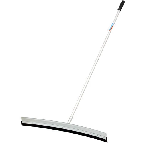 Unger Professional AquaDozer Max Kit – 36” Smooth Surface Curved Floor Squeegee & 48” Dual End Pole – Floor Scrubber, Floor Squeegee for Concrete Floors & Asphalt, Squeegee Broom