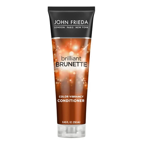 John Frieda Brilliant Brunette, Color Boosting Conditioner, Enhances and Protects Multi-Dimensional Tones, With Sweet Almond Oil to Rehydrate and Replenish Dry Hair, 8.45 Oz