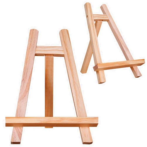 DSHE Small Tabletop Display Stand 8 inch Wooden Table Top A-Frame Artist Easel Canvas Photo Picture Sign Holder Stand