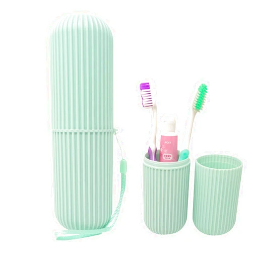 Honbay Portable Plastic Toothbrush Toothpaste Cup Case Box Holder Container for Travel (Green)