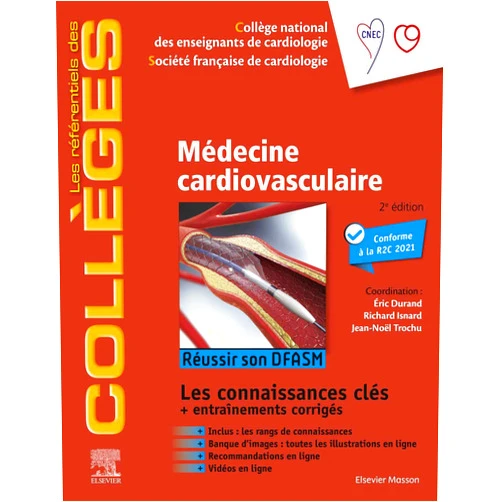 Collège National des enseignants de card,Société Française de Cardiologie,Carole FUMAT,Claire GUILABERT,Victor Aboyans,Guillaume Viart,Romain Eschalier,Sylvie Di Filippo,Meyer Elbaz,Guillaume Bonnet,Frédéric Anselme,Emile Ferrari,Aymeric Menet,Alain Furber,Jean-Louis Bonnet,Eric Durand,Richard Isnard,Thierry Le Tourneau,Mickaël Laredo,Caroline Cueff,Jérémy Layec,Gabrielle Sarlon-Bartoli,Estelle Gandjbakhch,François Paillard,Franck Thuny,Loïc Bière,Jean-Noël Trochu,Erwan Donal,Laura Ernande Médecine cardio-vasculaire: Réussir son DFASM - Connaissances clés (French Edition)