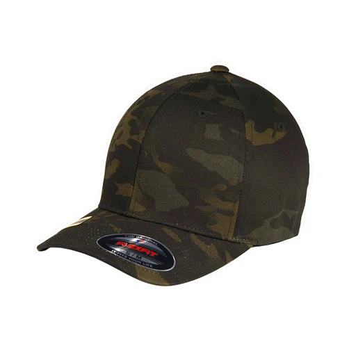 GNB CUSTOM EMBROIDERY LLC 6277 Flexfit Men's Athletic Baseball Flex-Fitted Cap. Flexfit Baseball Hat. Small-Medium Multicam Black Camo