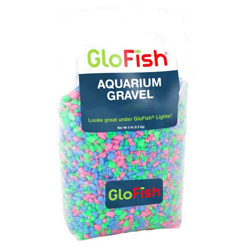 GloFish Aquarium Gravel, Pink/Green/Blue Mix, Complements Tanks, 5 Pounds